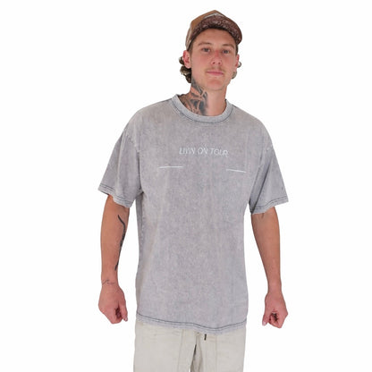 Livin On Tour-Washed style T-shirt