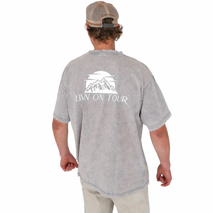 Livin On Tour-Washed style T-shirt