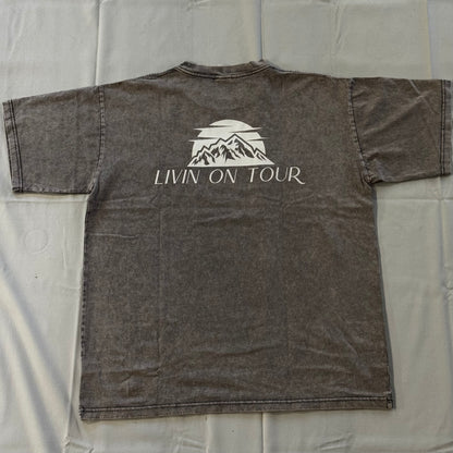 Livin On Tour-Washed style T-shirt